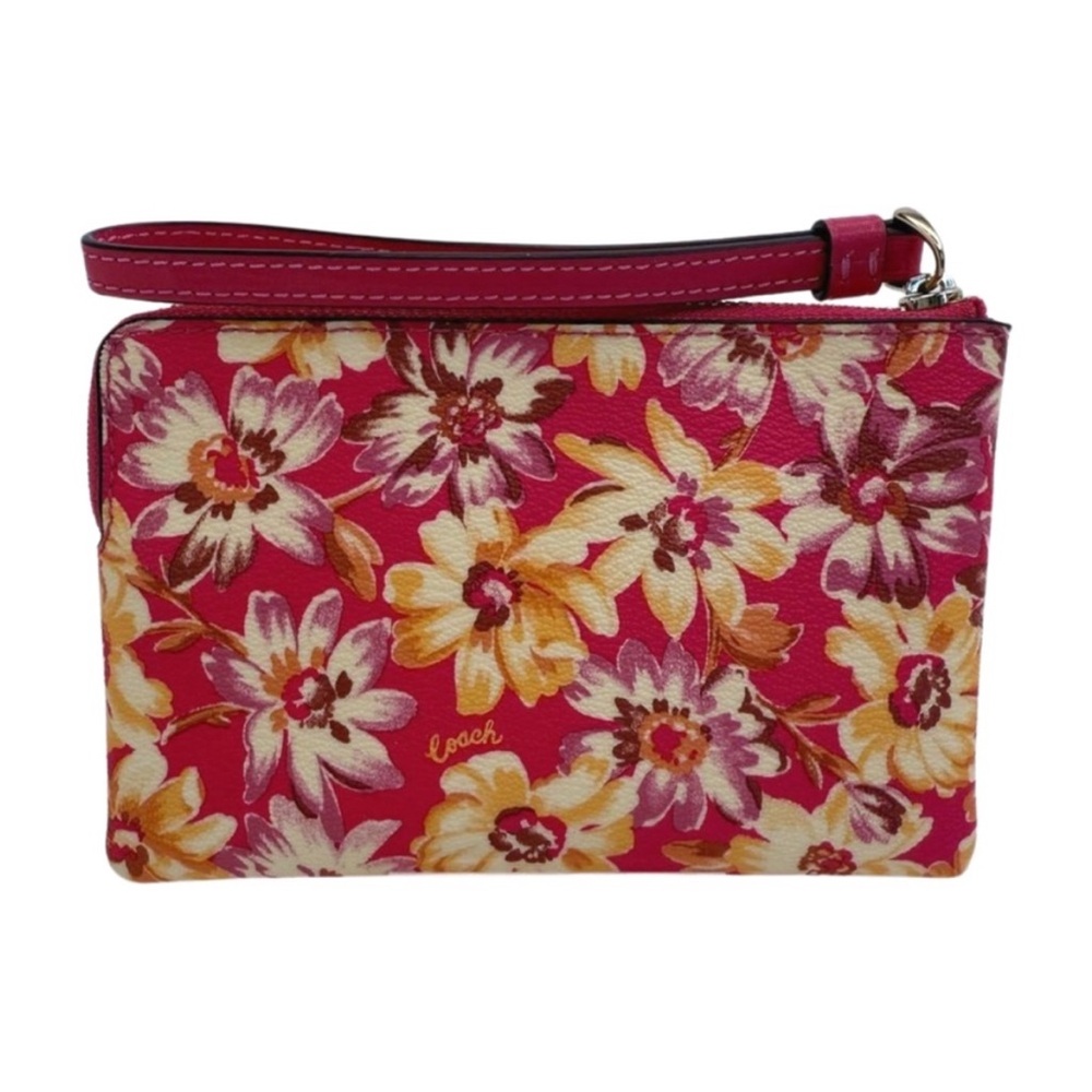 NWT Coach Pink Floral Wristlet - Picture 2 of 13